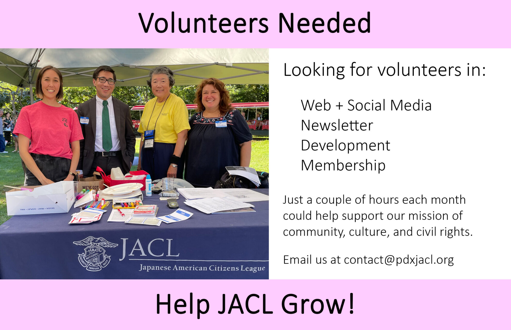 Volunteer Interest Form - Portland JACL